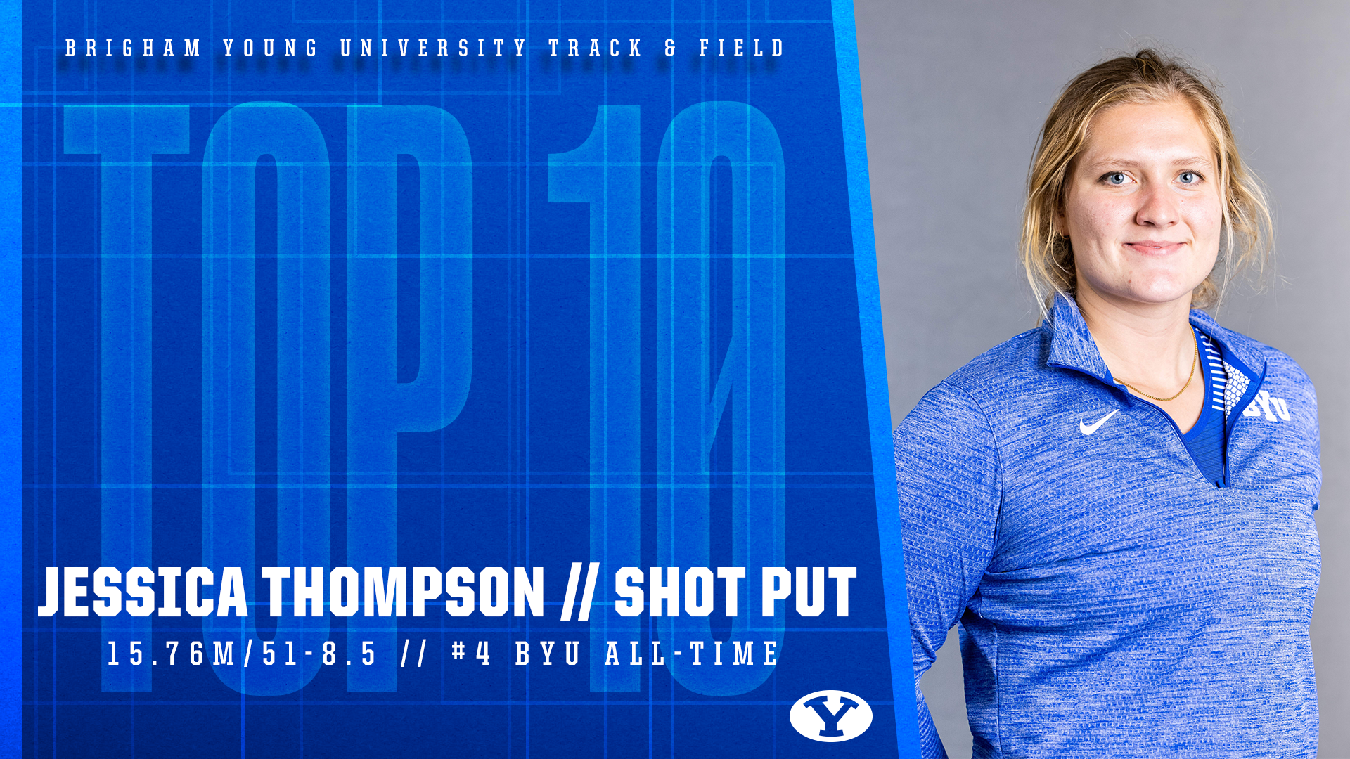Jessica Thompson #4 shot put all-time