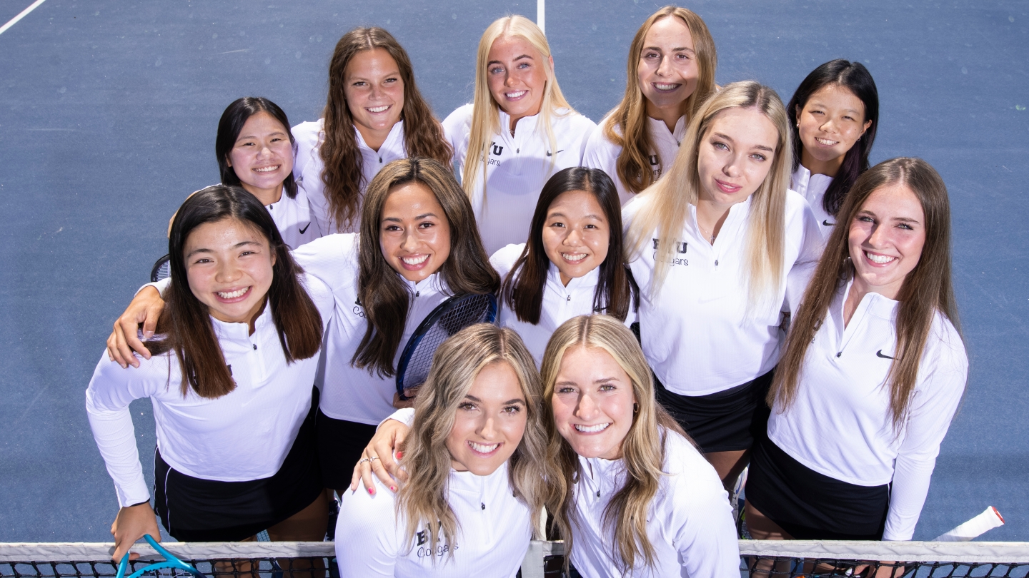 BYU women's tennis team photo