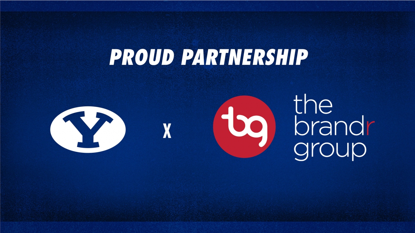 BYU and The BrandR Group graphic, listing that they are a proud partnership
