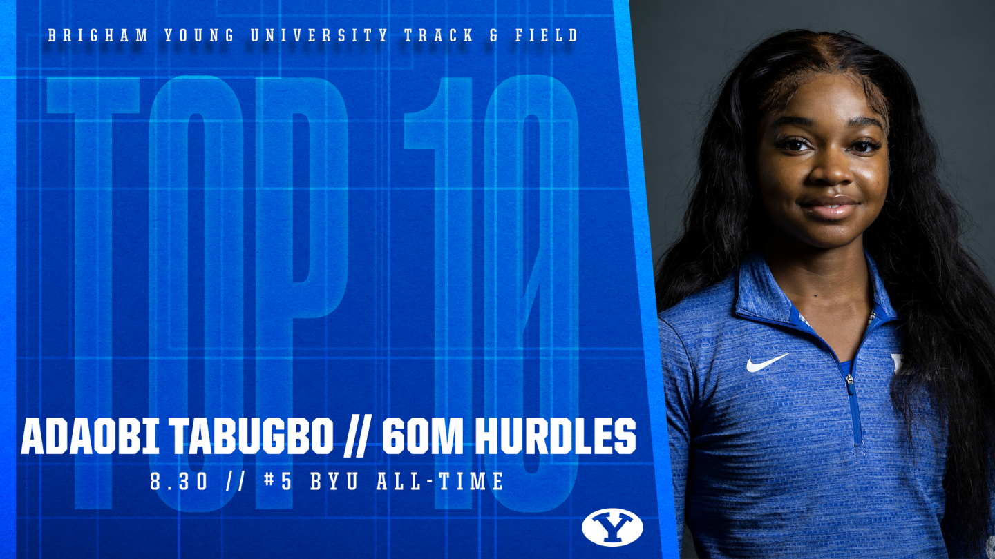 Adaobi Tabugbo No. 5 all-time at BYU in women's 60m hurdles. 