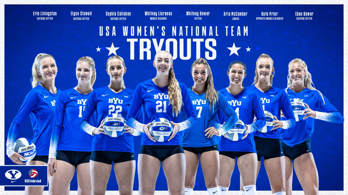 Erin Livingston, Elyse Stowell, Sophia Callahan, Whitney Llarenas, Whitney Bower, Aria McComber, Kate Prior and Eden Bower to compete at 2023 USA Volleyball Women's National Team Open tryouts