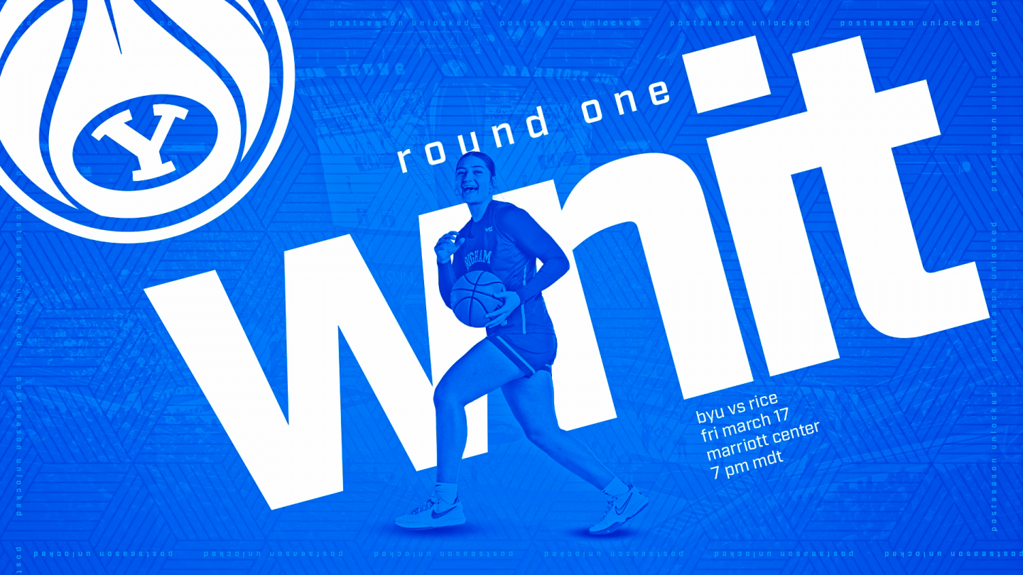 BYU women’s basketball was selected to compete in the 2023 WNIT Postseason Tournament and will take on the Rice Owls on Friday, March 17 at 7 p.m. in the round of 64. 